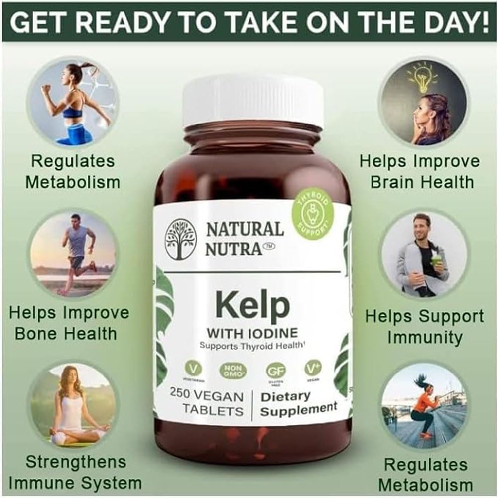 Natural Nutra Kelp Iodine with Potassium Iodide 225 mcg, 250 Tablets — Amazon image 3