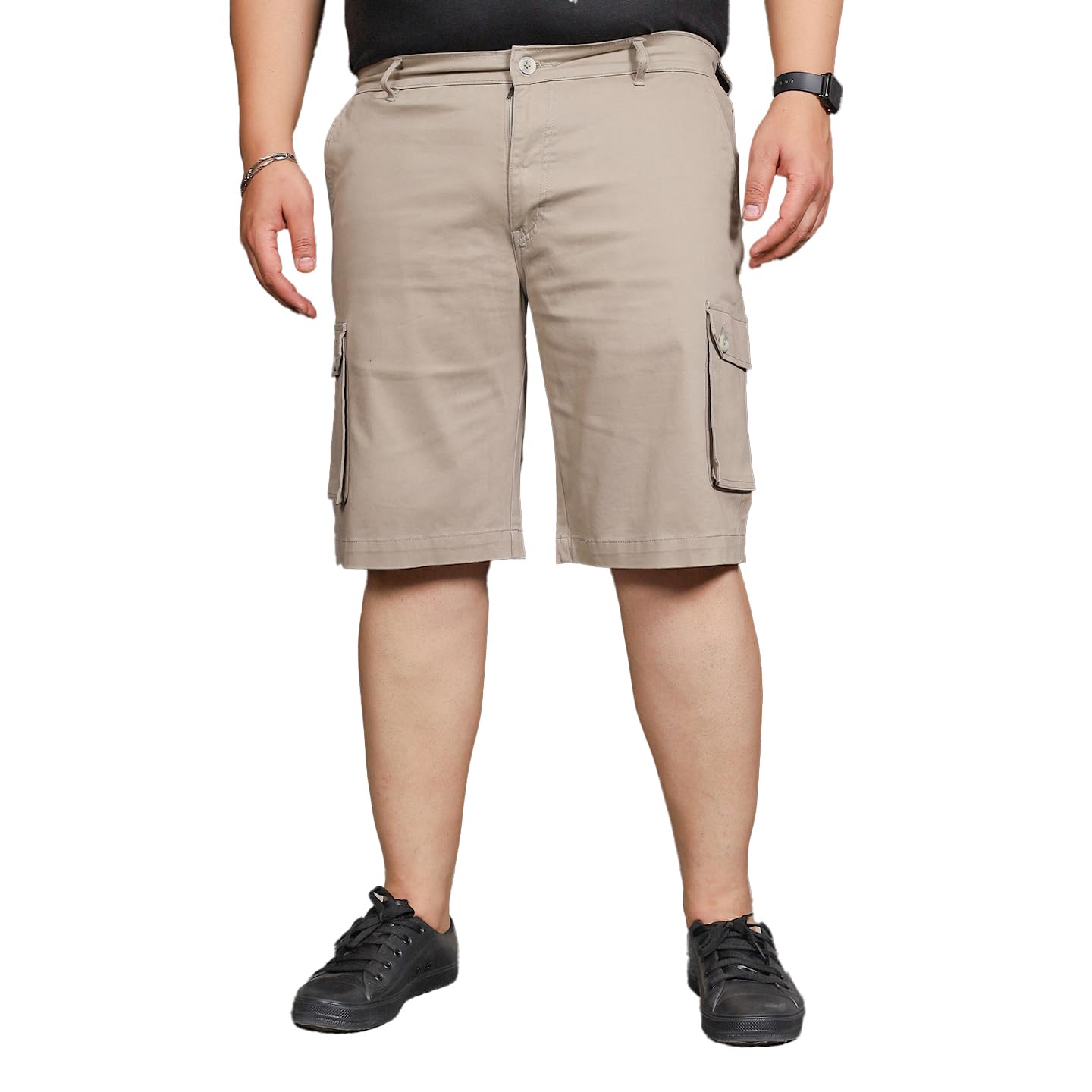 bigbanana Plus Size Men's Regular Fit Solid Shorts-picture-51