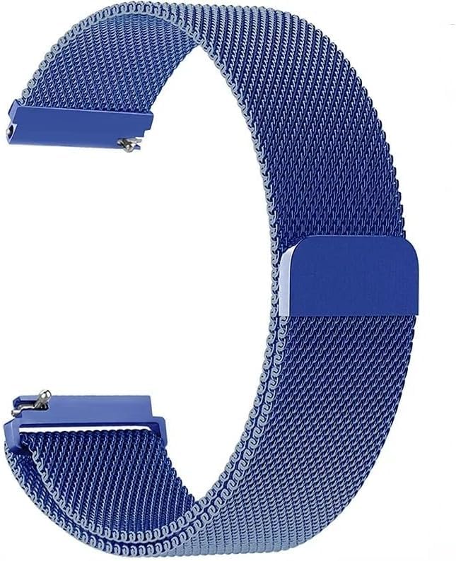BNBUKLTD 20mm Strap For Radley London Series 5/6/7/11/19/20/32/46/56 Metal Mesh Band Strap Loop Magnetic (Blue)