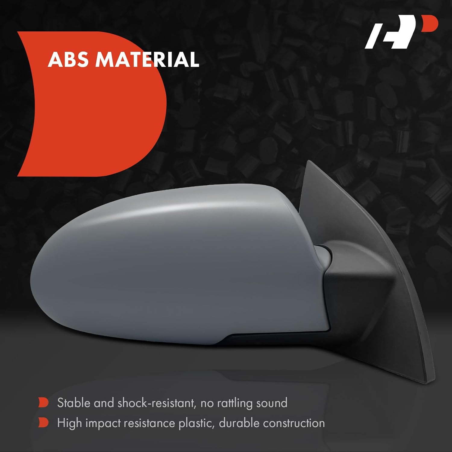 A-Premium Passenger Side Power Door Mirror - Compatible with Hyundai Accent 2006 2007 2008 2009 - Heated Manual Folding Black Outside Rear View Mirror - Replace# 876201E210CA