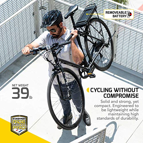 Swagtron Swagcycle Eb-12 City Commuter Electric Bike With Removable Battery, Black, 700C Wheels, 7-Speed Shimano Gears #TOP2