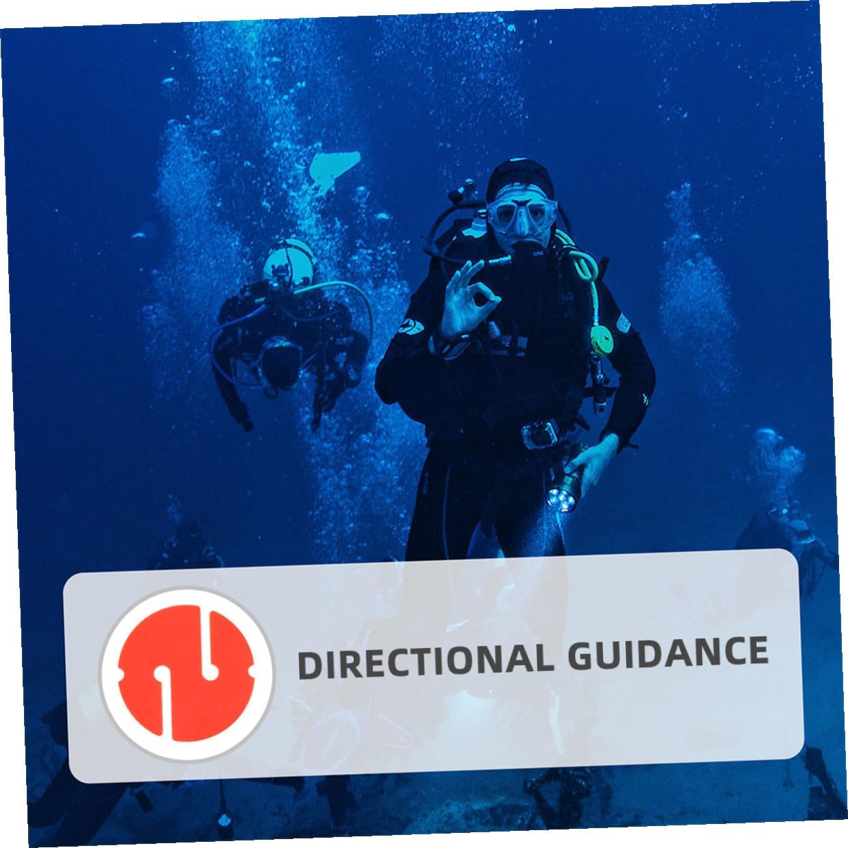 Baluue 3pcs Orange Scuba Diving Rope Line Markers, Round Safety Signal Indicators for Cave and Technical Diving, Underwater Directional Guide for Beginner and Professional Divers