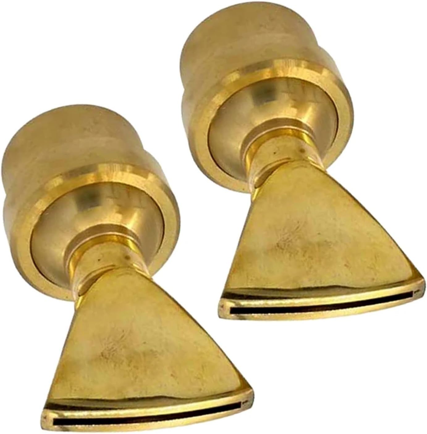 2pc Adjustable Brass Fan-Shaped Fountain Nozzle - 1/2", 3/4", 1", 1.5", 2" Threaded Interface for Garden Water Features(1.5 inch female)