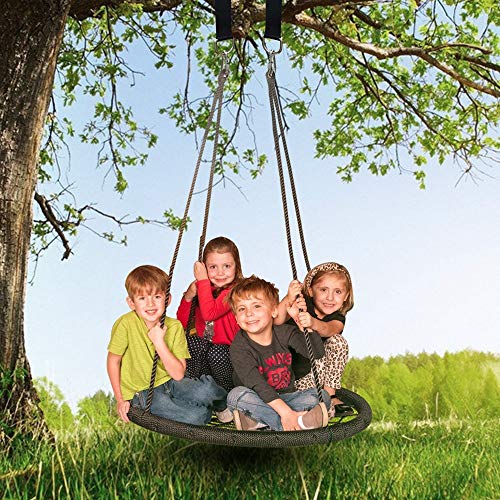 Anti-Broke Tree Swing Hanging Straps Kit Holds 2000 Lbs Heavy Duty 5Ft Extra Long, 2 Pcs Tree Swing Straps Waterproof Straps/ 2 Safer Lock Carabiners/ 1 Bag, For Hammock, Camping, Easy Installation #TOP7