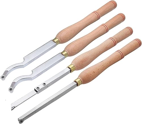 Miniatura 1 de MALAXA LIANXIAO - Juego de herramientas de torneado de madera de 4 piezas, herramientas de torno de carburo, herramientas de torno de madera,