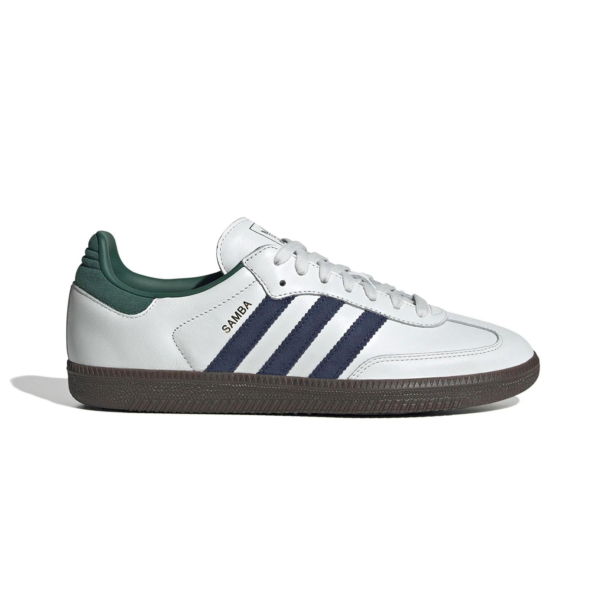 adidas Samba OG Men's Sneaker, Core Black/Cloud White/Collegiate Green, Size 9