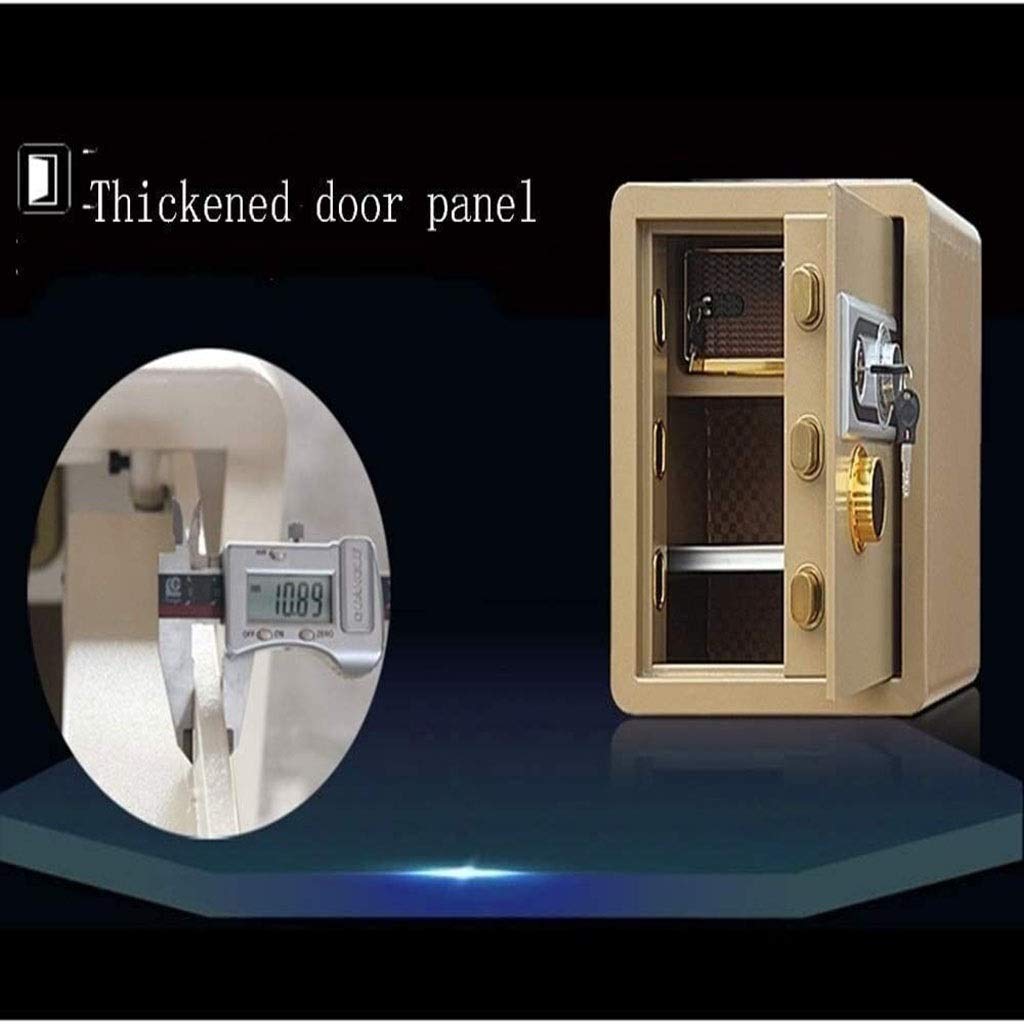 RLKHXBS Mechanical Safe, In-wall Office Password Safe Box Medium-Sized Upgrade Reinforced 45cm All-Steel Safe Deposit Box,Yellow Safety Box