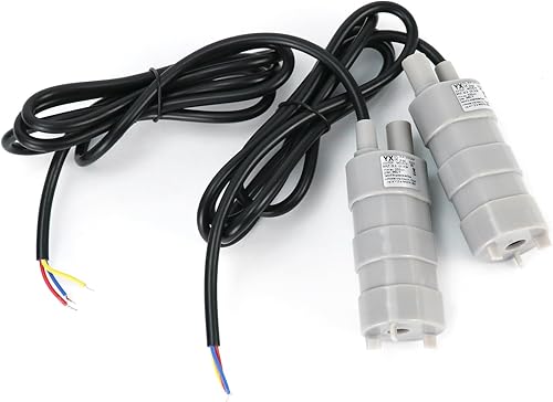Miniatura 7 de QWORK Bomba de agua sumergible de 12 V, paquete de 2 unidades de 840 LH 16.4 ft de elevación máxima para pecera, cultivo sin suelo, riego de jardín