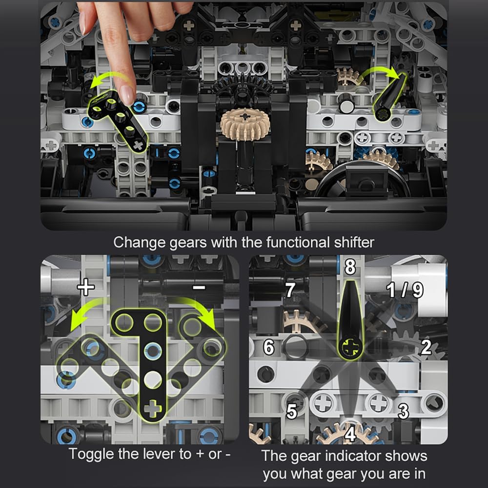 CaDA Fantasma model showing functional gear shifter and gear indicator
