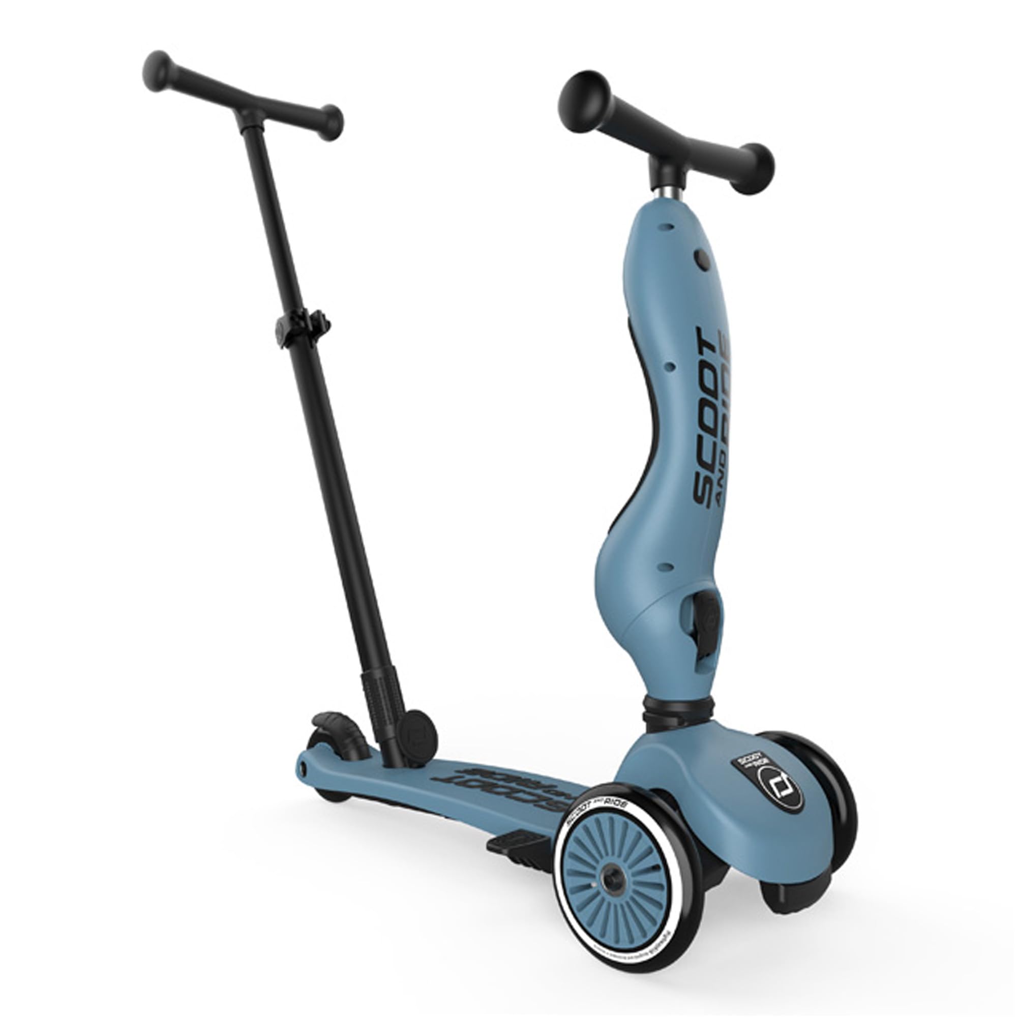 Scoot & Ride Highwaykick 1 Push and Go Kickboard con sedile, scooter 2 in 1, con manubrio a partire da 1 2 anni, regolabile in altezza, senza attrezzi