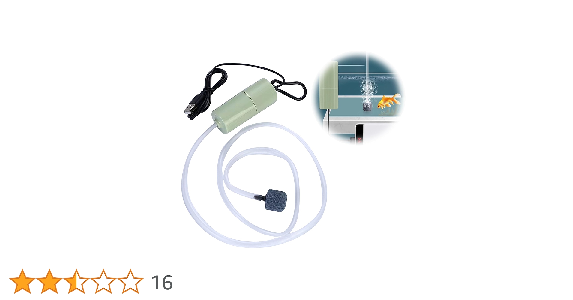 Amazon.co.jp: Coollooda エアポンプ 水槽用 USB水族館の酸素
