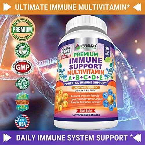 Immune Support Multivitamin for Men and Women with Vitamins A, B, C, D