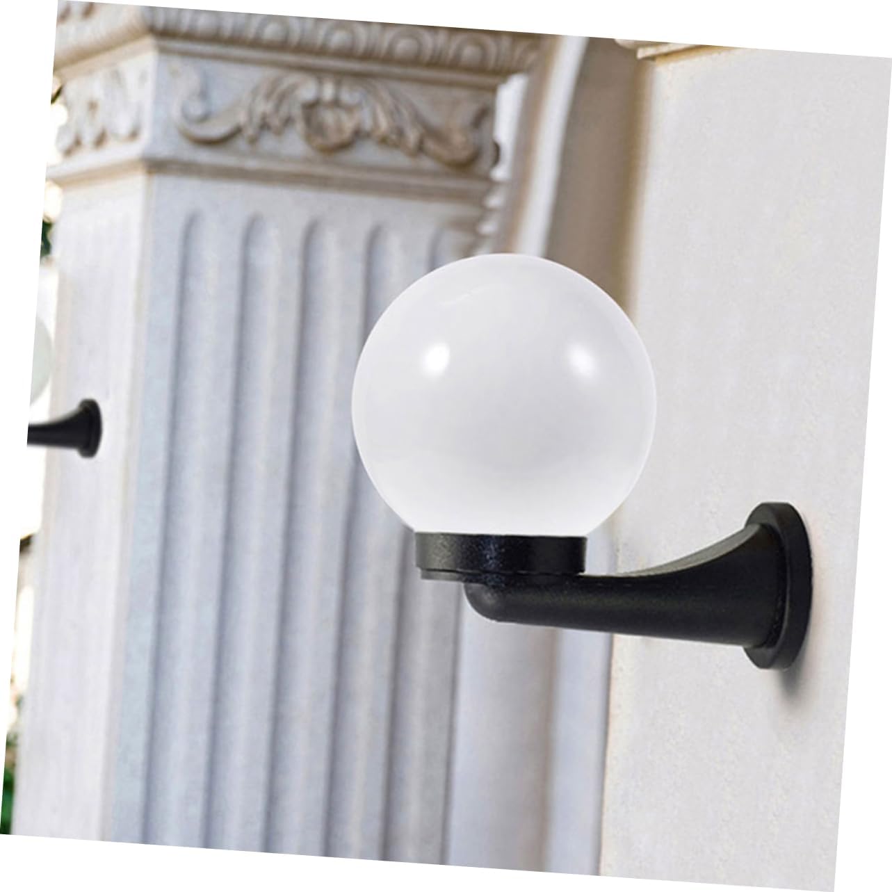 2pcs Acrylic Spherical Lamp Covers Replacement Globe Light Shades for Outdoor Post Lights Diameter Easy to Install Modern Garden Decor