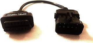 MyCor-Media Adapter für Opel OBD1 10 PIN auf OBD2 16 Pin Stecker Diagnose Adapter Kabel
