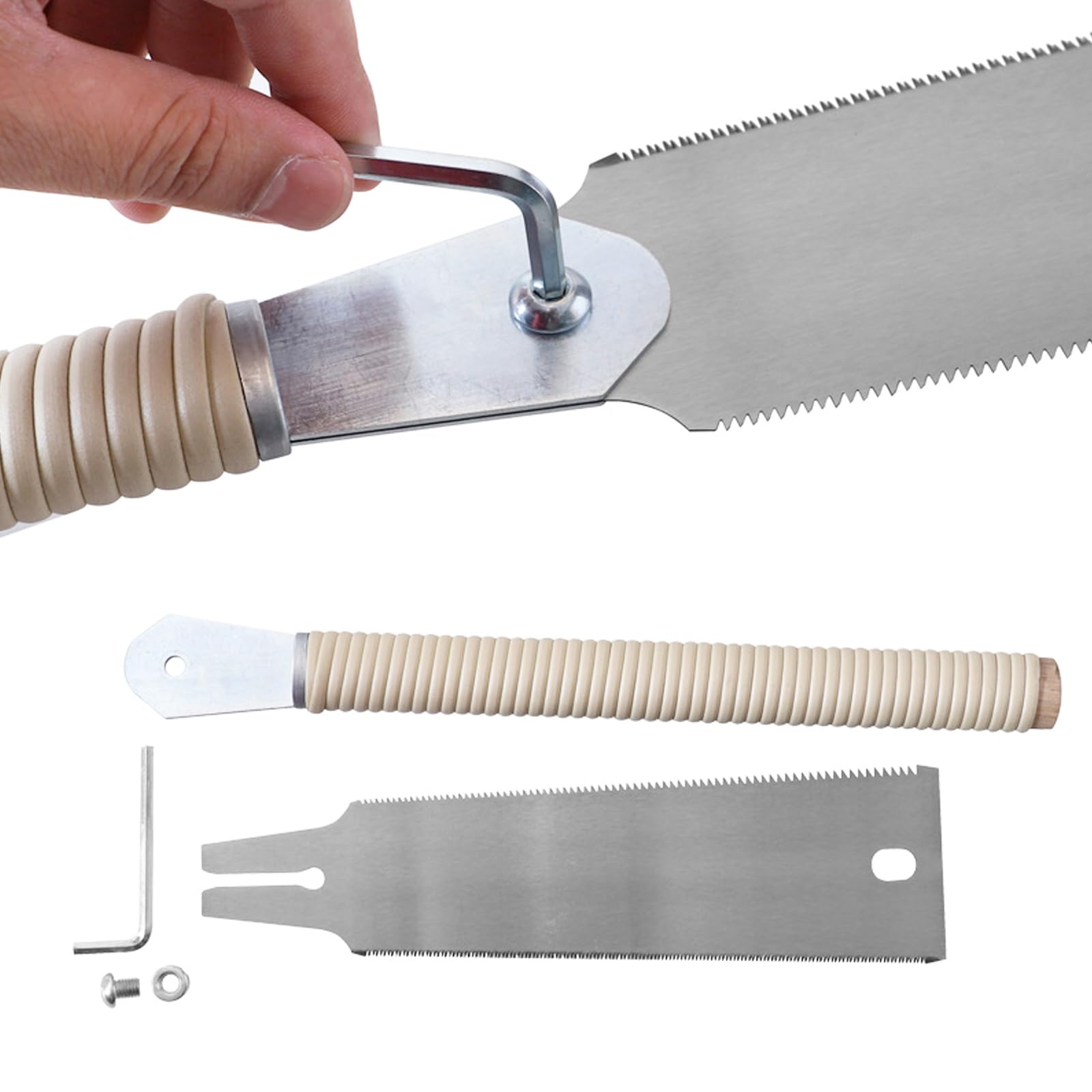 Byzesty Sega Giapponese, Sega A Mano, Seghe Egoine Sega Legno Sega In Acciaio Al Carbonio Sk5 Con Doppio Tagliente Per Taglio Grande E Taglio Sottile Con Manici In Legno