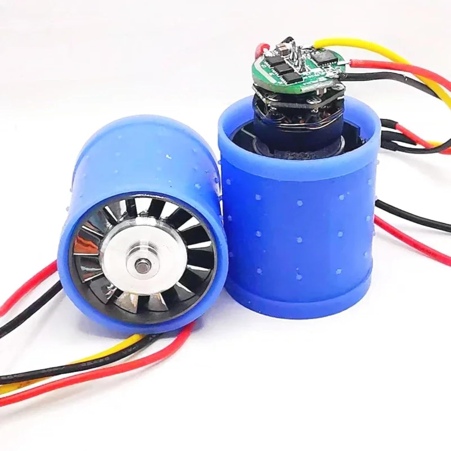Micro Brushless Ducted Fan Motor, 100,000 RPM Ultra-High Speed, Aluminum Impeller, 12V/24V DC, Permanent Magnet (12V)