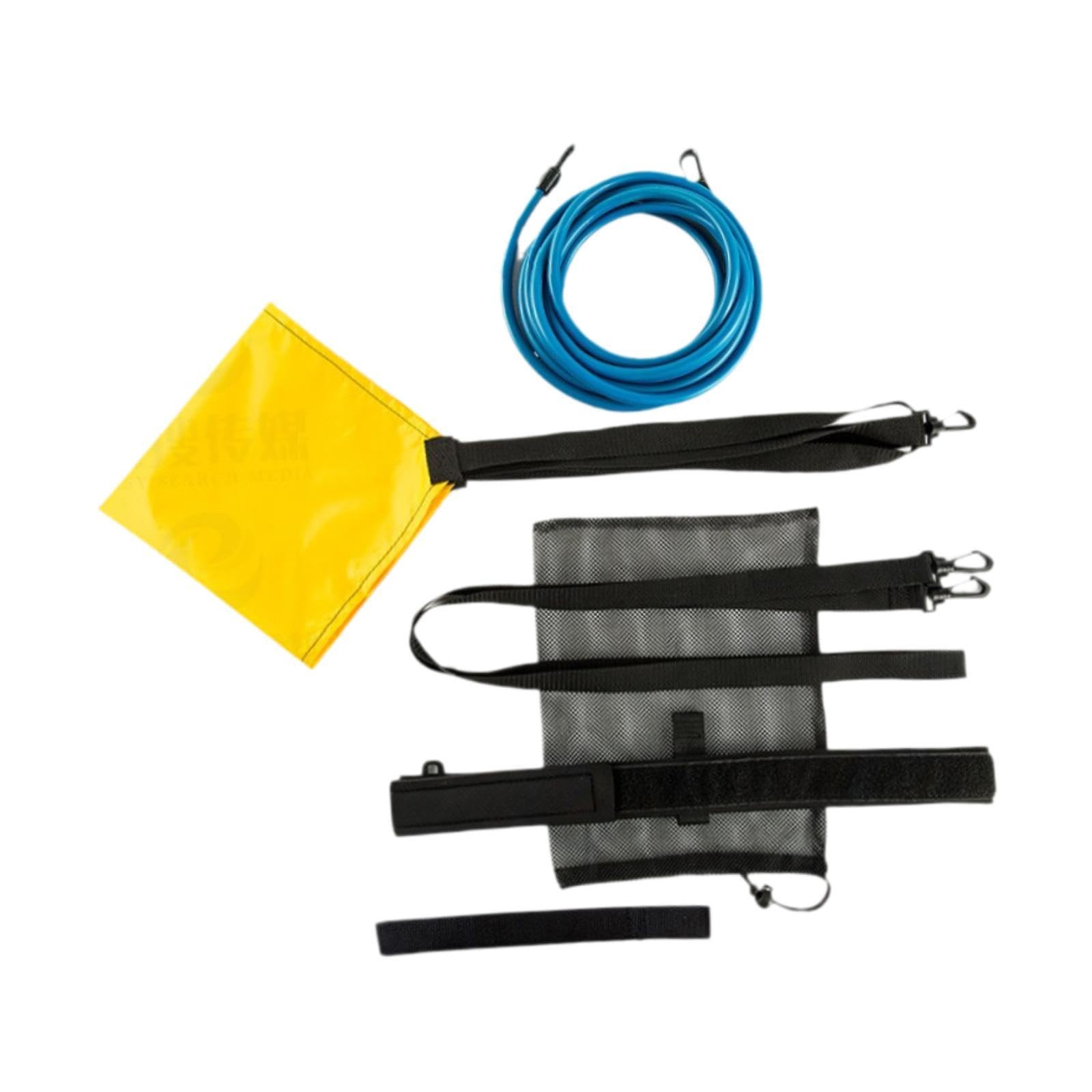 rockible Swimming Parachute Swimming Resistance Training Equipment Agility Training Fitness Portable Strength Training Exerciser, Length 4m