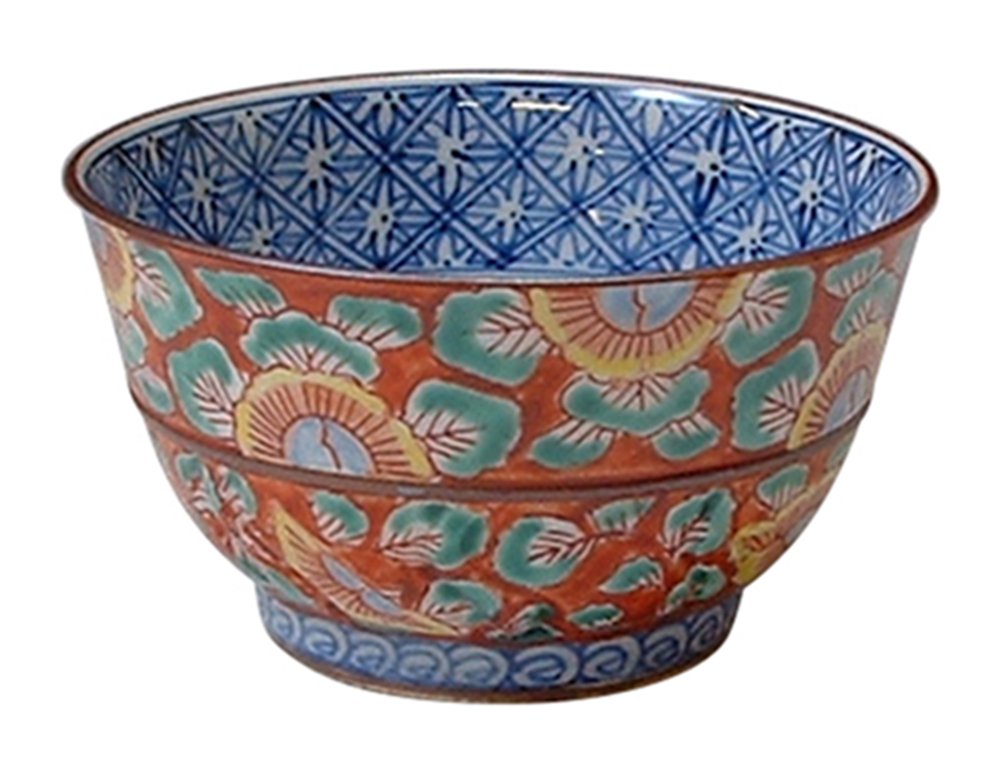 Amazon｜京焼 清水焼 壹楽窯 お茶呑茶碗 (化粧箱入) 赤濃牡丹唐草