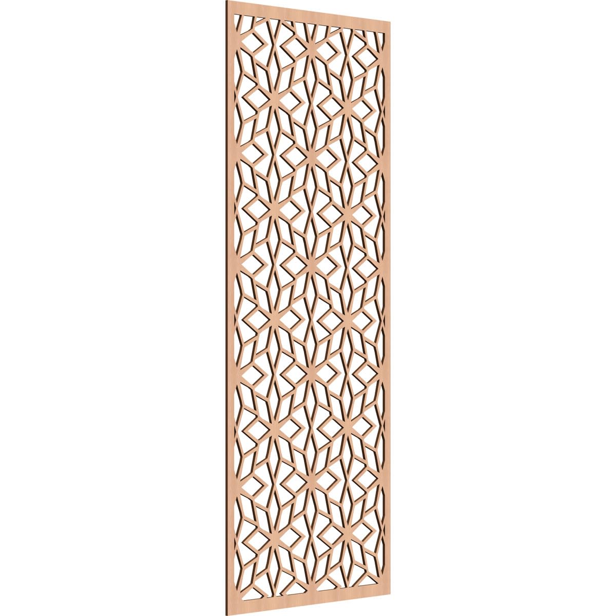 Lake Decorative Pierced Fretwork Wood Wall Panels, 27 3/8"W x 69 3/8"H x 1/4"T, Alder