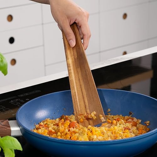 Miniatura 6 de SLATE & ROYCE Juego de 5 lápices de madera de acacia, herramientas de cocina de madera no tóxicas con bordes cónicos, resistente al calor, para