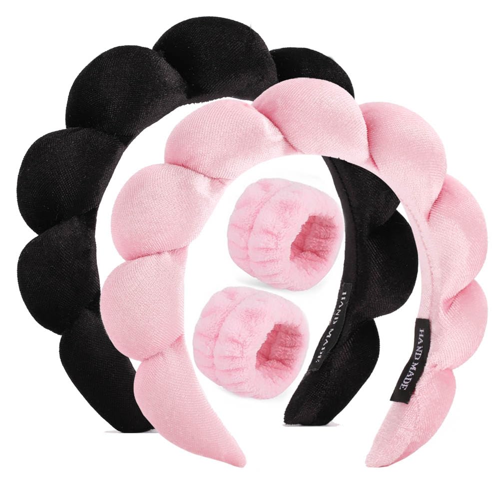 Amazon.com : BEBEEPOO Velvet Headband Set for Face Washing  display picture 3