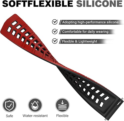 Miniatura 3 de OVERSTEP Correa de silicona de 0.866 in compatible con Garmin Vivoactive 4, Venu 2, Forerunner 265, 255, Samsung Gear S3 Frontire, Galaxy Watch