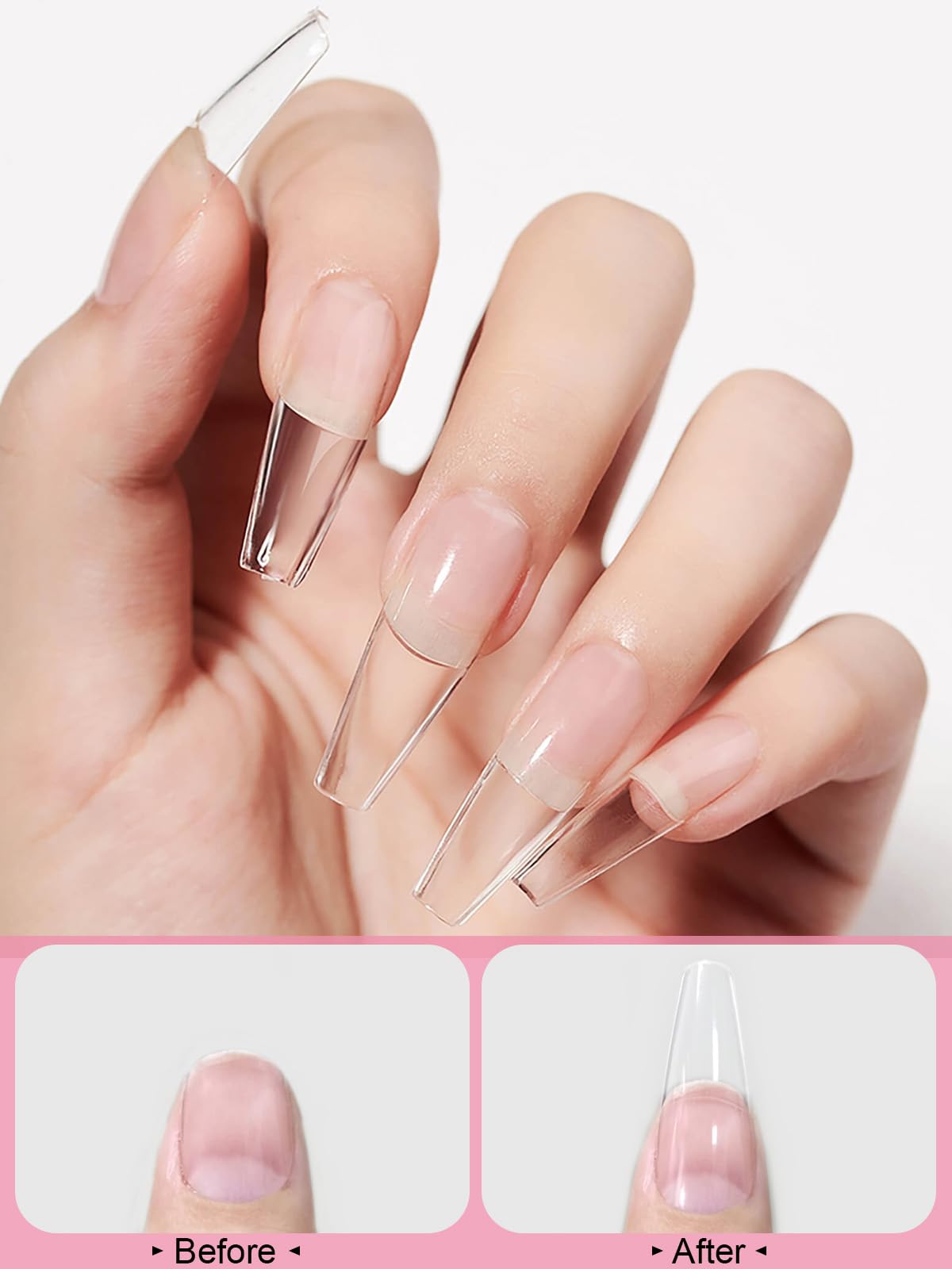 EBANKU Polvo acrílico transparente, 200 g, polvo profesional de uñas acrílico de gran capacidad para extensión de uñas acrílicas, tallado de uñas, larga duración, no necesita lámpara de uñas