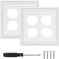 Vista 1 de Placa de Pared Decorativa Moderna Blanca para Interruptor de Luz Cubiertas de Tomacorriente Decorativas Placas de Interruptor Basculante