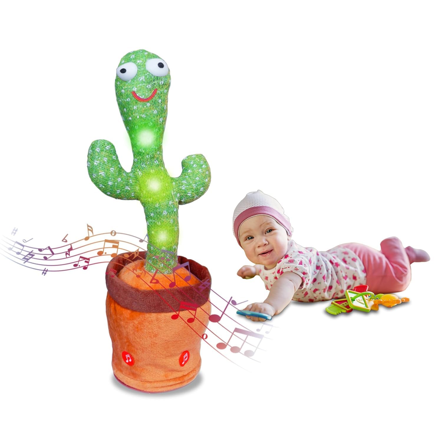 CATBAT Dancing Cactus Mimicking Toy, Talking Repeat Singing Cactus Toy 120 English Songs for Baby Musical Toy 15S Record Your Sound Sing+Dancing+Recording (B0CV9HCCW4) Amazon Price History, Amazon Price Tracker