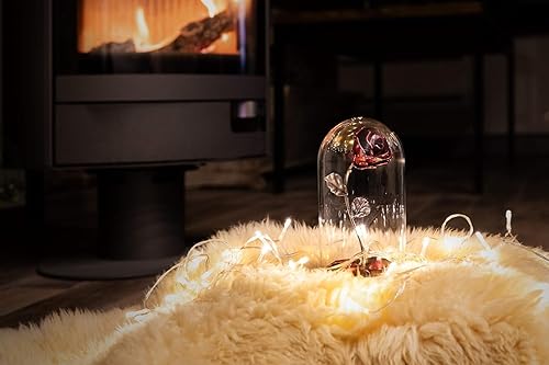 Miniatura 6 de Forging Art Bcn Rosa eterna forjada a mano en cúpula de cristal de La Bella y la Bestia, regalo para el día de la madre, día de San Valentín,