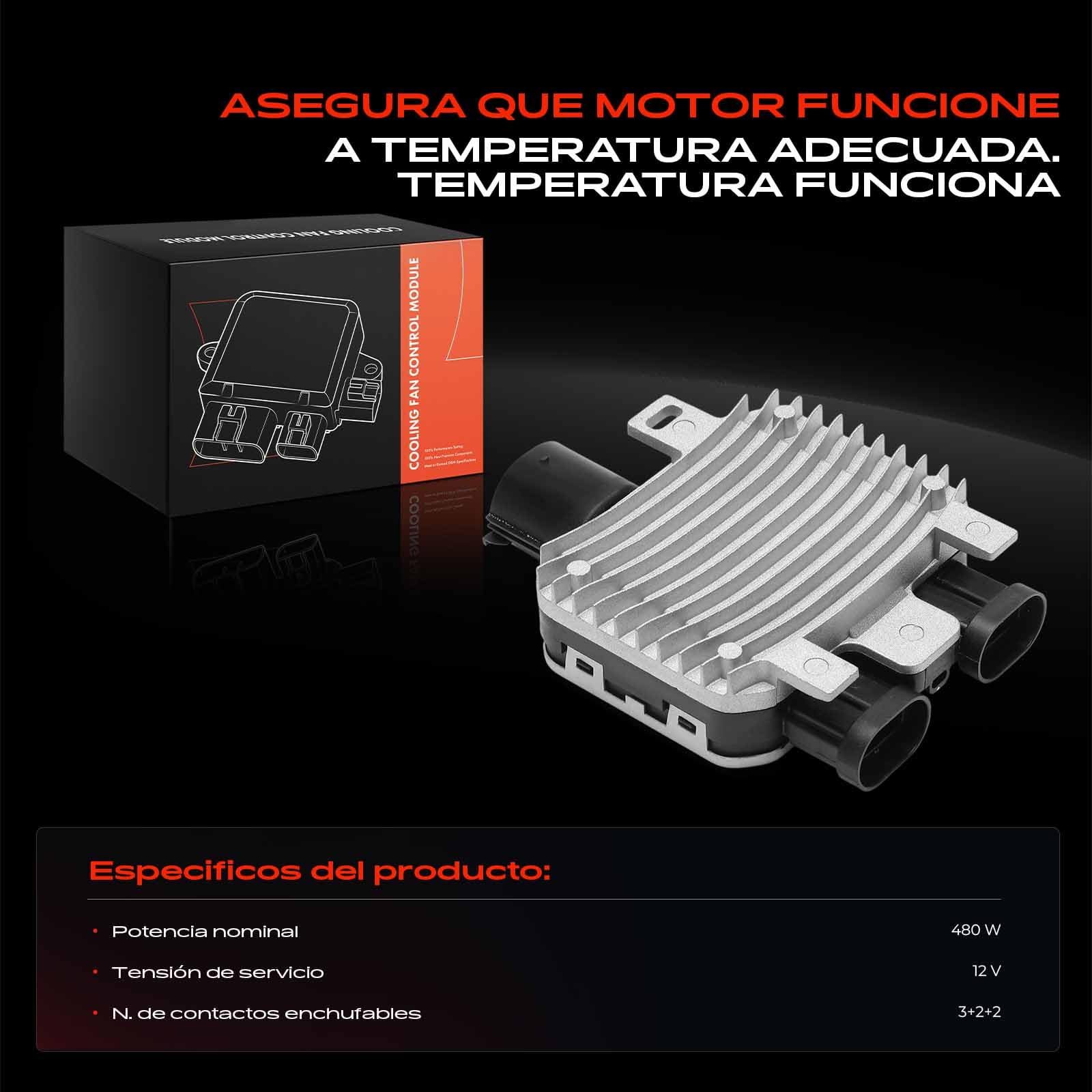 Frankberg Unidad de control del ventilador 4 Polos 7T438C609BA | Compatible con: Galaxy WA6, Caja de tránsito FA, S-Max WA6, J.a.g.u.a.r X-Type Familiar X400, Mondeo IV Berlina BA7
