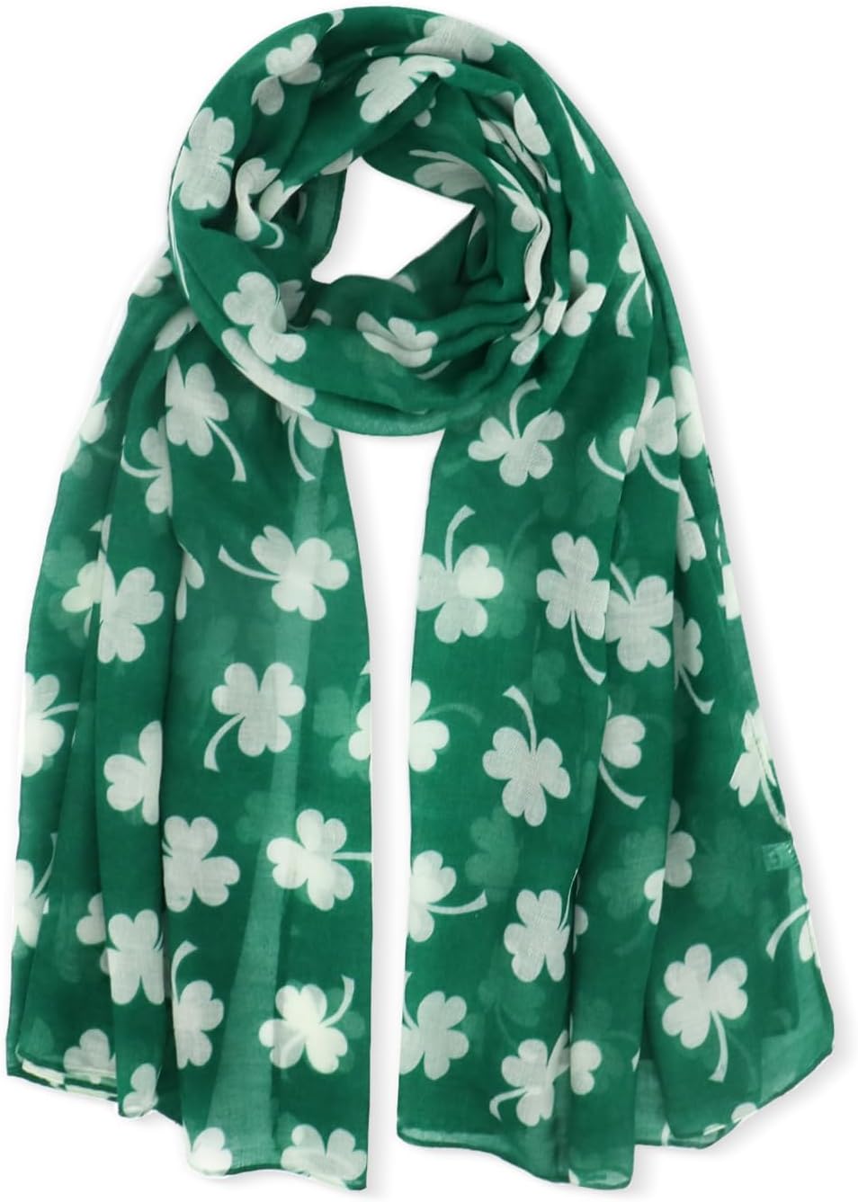 vimate St Patrick Day scarf -Women's Irish Shamrock Scarfs Fashion Lightweight Thin Green Costume Scarves Headscarf