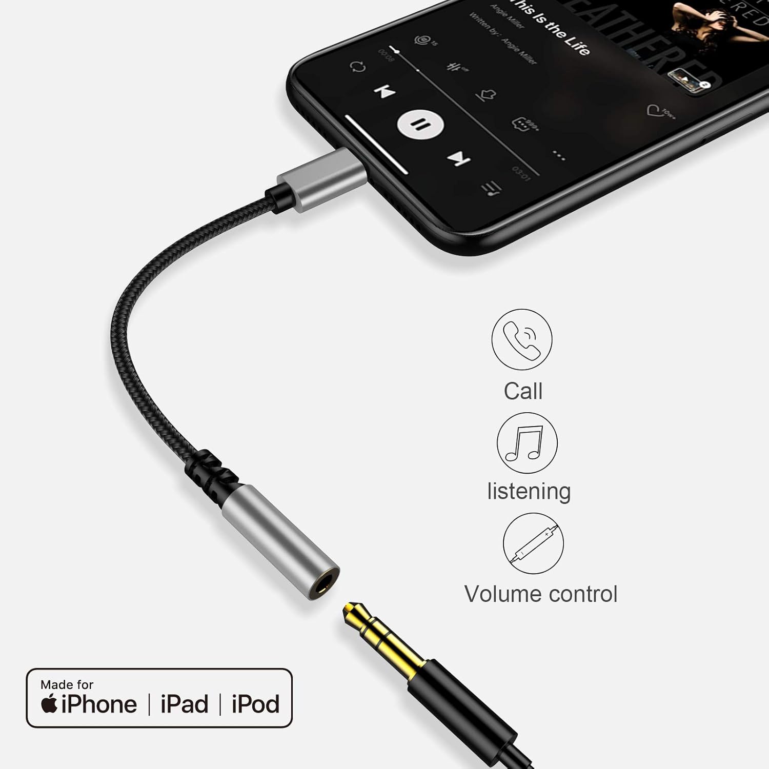 Discount Headphones Jack Adapter for iPhone, MFi Certified iPhone Lightning to 3.5mm Jack Converter Cord Compatible with iPhone 2020 SE/11/11 Pro/11 Pro Max/X XR XS XS Max iPhone 7 7P 8 8P Best Headphones Jack Adapter for iPhone, MFi Certified iPhone Lightning to 3.5mm Jack Converter Cord Compatible with iPhone 2020 SE/11/11 Pro/11 Pro Max/X XR XS XS Max iPhone 7 7P 8 8P