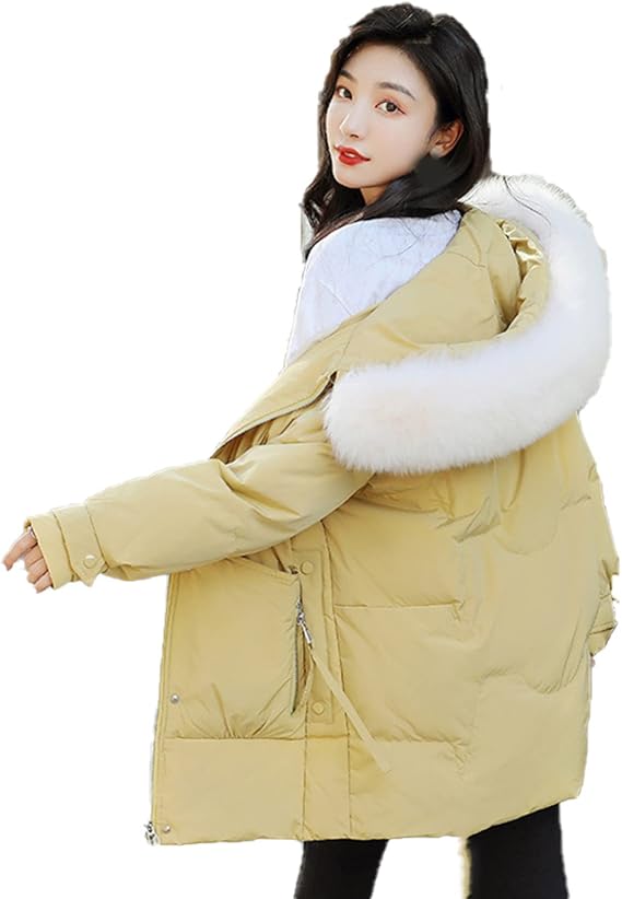 Amazon ダウンジャケット ダウンコート コート 厚手 レディース ショート丈 撥水 防寒 細身 かわいい ジッパー ふんわり 綺麗 ファーウォーム ポケット付き モコモコ 着回し 学院風 ウィメンズ 普段 ドライクリーニング コート ジャケット 通販