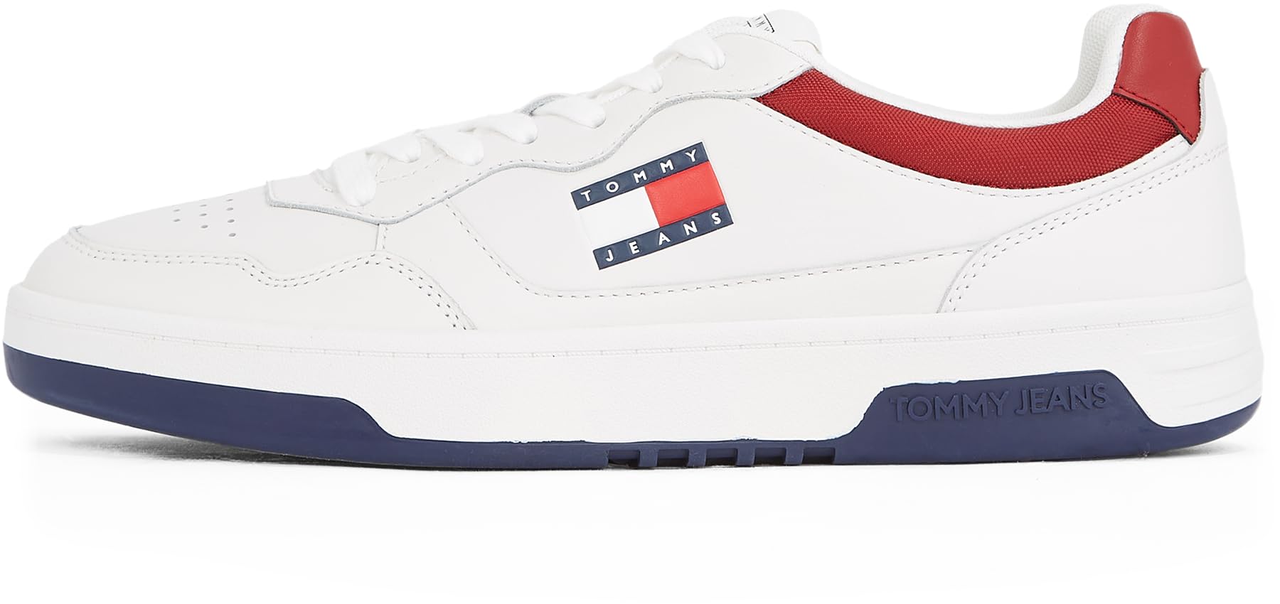 Tommy Hilfiger Men’s Essential Leather Cupsole Trainers, Multicolor (RWB), 9