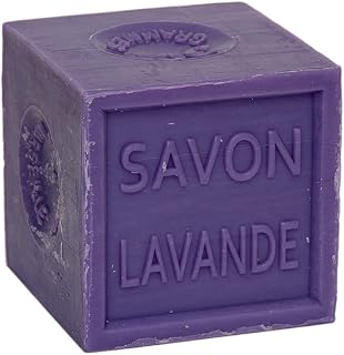 Marseille Cube Soap 300g Lavender 72% Vegetable Oil - La Maison du Savon de Marseille (Lavender, Pack of 1 pc)