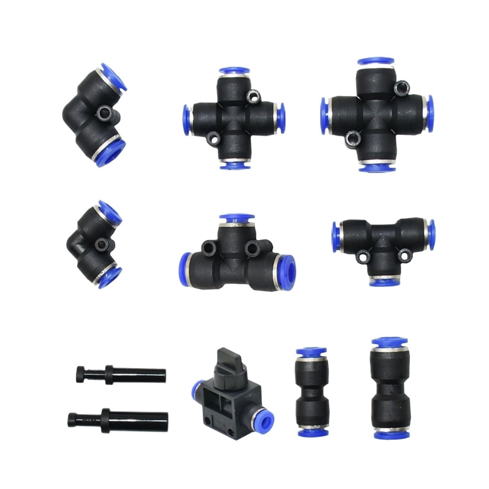 Pengwei A 1Pc 6Mm 8Mm Pneumatic Quick Connect Fittings Ssortmen Push-To-Connect Ir Water Hose Couplings(A)