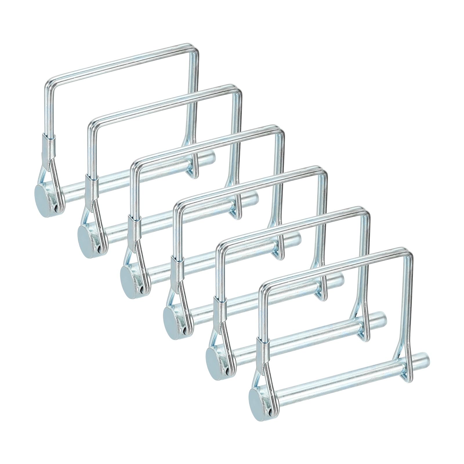 sourcing map 6 Pcs Trailer Coupler Pin (6mm x 60mm(D*L)) - Trailer Hitch Pin Coupler Square Safety Shaft Locking Pin for Farm Trailers Wagons Lawn Kayak Boat