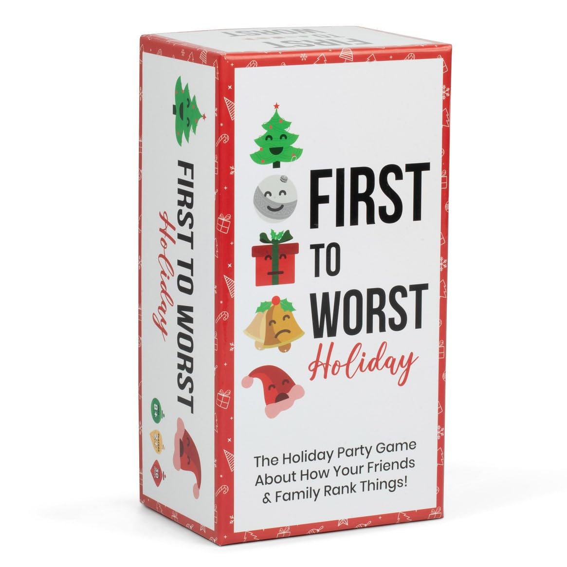 FIRST TO WORST Holiday Edition Party Game, A Festive Card Game About How Your Friends & Family Rank Things
