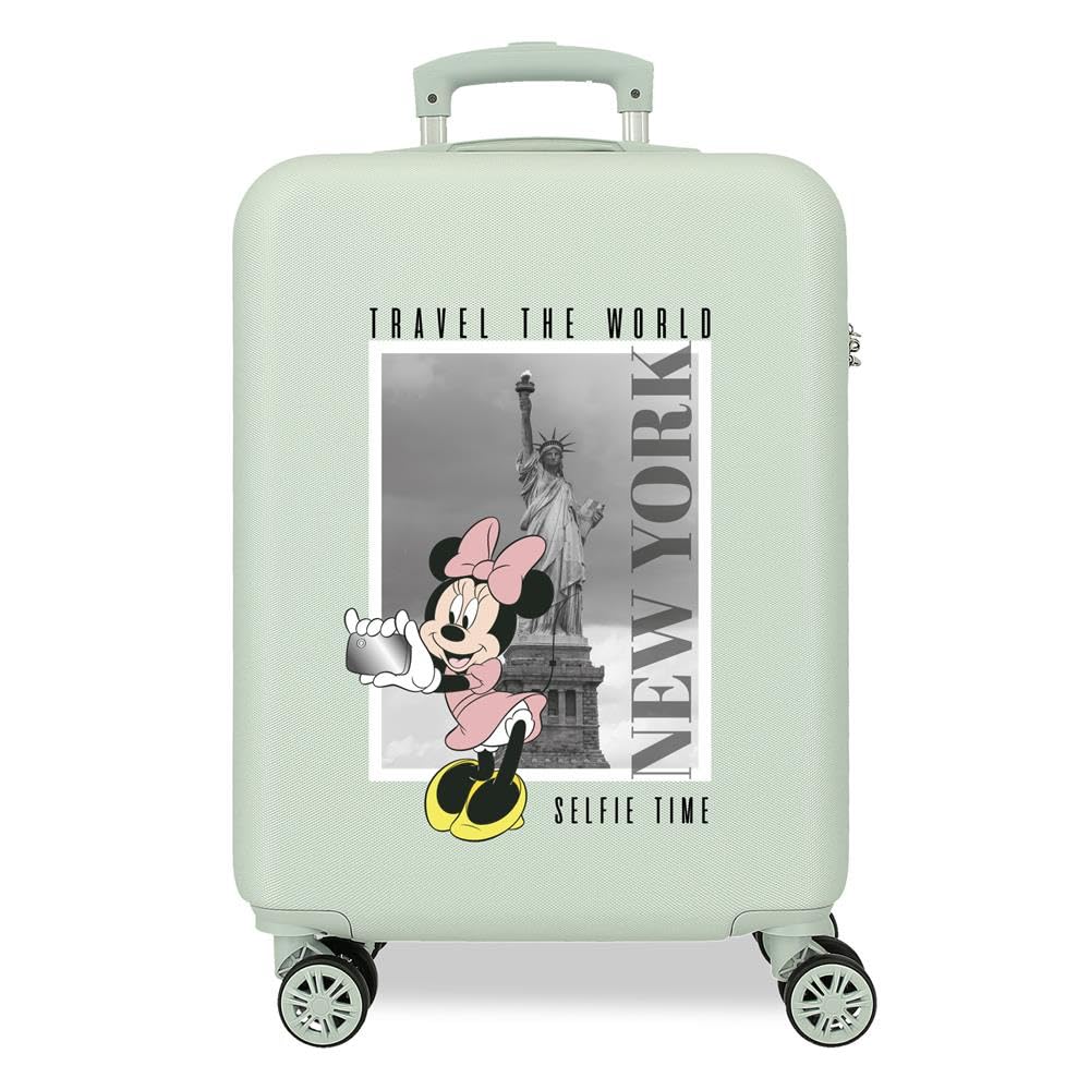 Disney Mickey & Minnie Trip To… Zestaw walizek, jeden rozmiar, Zielony Nowy Jork, Talla única, Walizka kabinowa