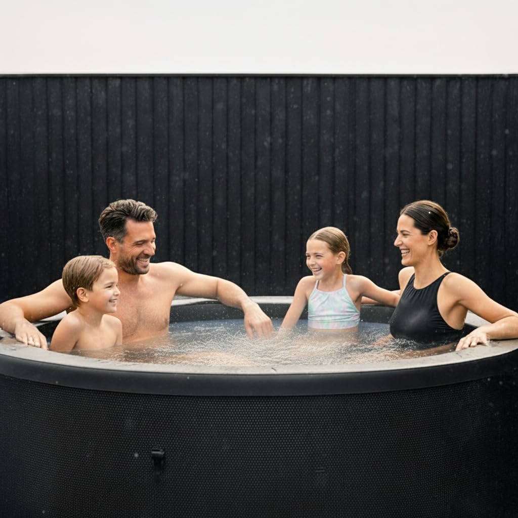 Wave Tahoe Eco Foam Spa | Tragbarer Outdoor-Hot Tub mit schneller Aufheizung | Strapazierfähiges PVC-Material | Einfacher Aufbau (Graphite Grey, 6 Person)
