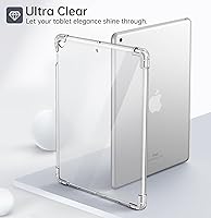 Vista 6 de MoKo Funda para iPad de 9ª/8ª/7ª generación 2021/2020/2019 (10.2 pulgadas), ligera, delgada, antiarañazos, transparente, transparente, para iPad