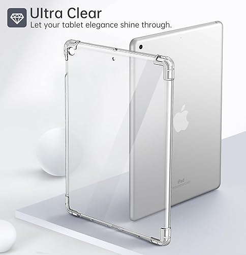 Miniatura 6 de MoKo Funda para iPad de 987 generación 202120202019 (10.2 pulgadas), ligera, delgada, antiarañazos, transparente, transparente, para iPad de 10.2