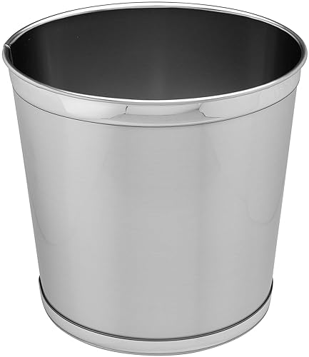 Miniatura 10 de Stephanie Imports Cesta de basura hecha en Estados Unidos, de 5 galones, elegante y elegante, de vinilo Mylar (13 x 11 pulgadas) (oro metálico)