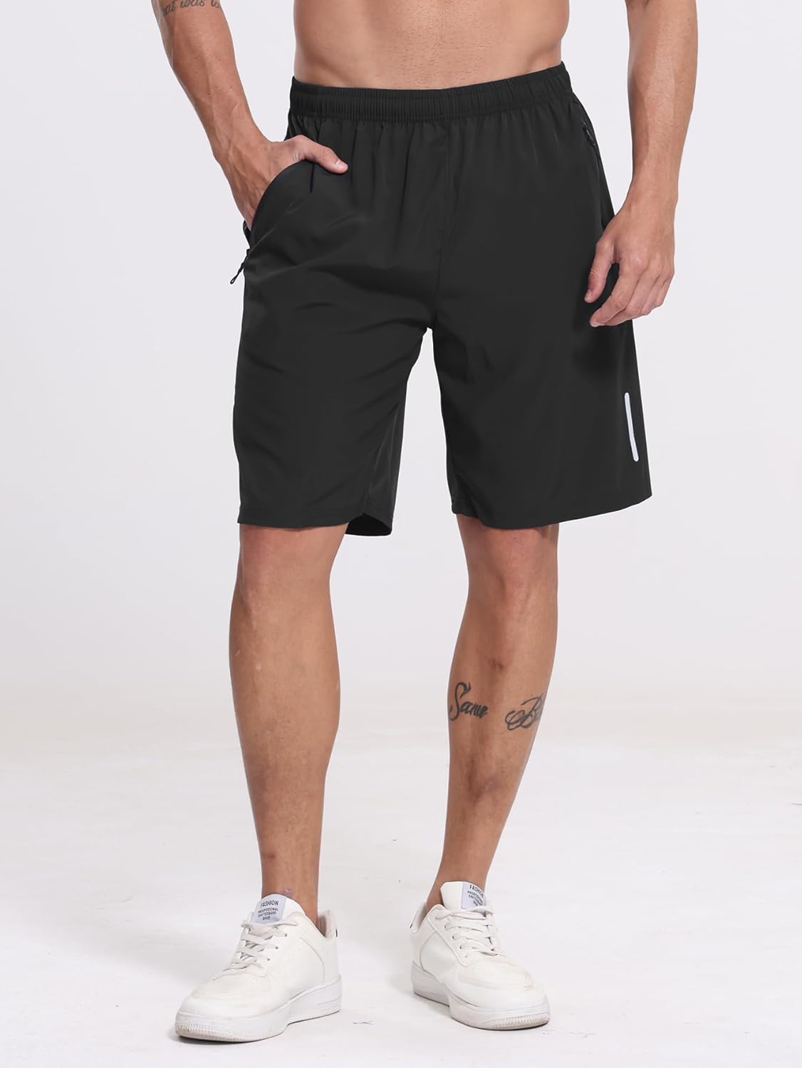 RPOVIG 3 Pack Men's Athletic Shorts Sets 9" Gym Workout Short with Zippered Pockets Running Joggers Basketball Gift - Image 3