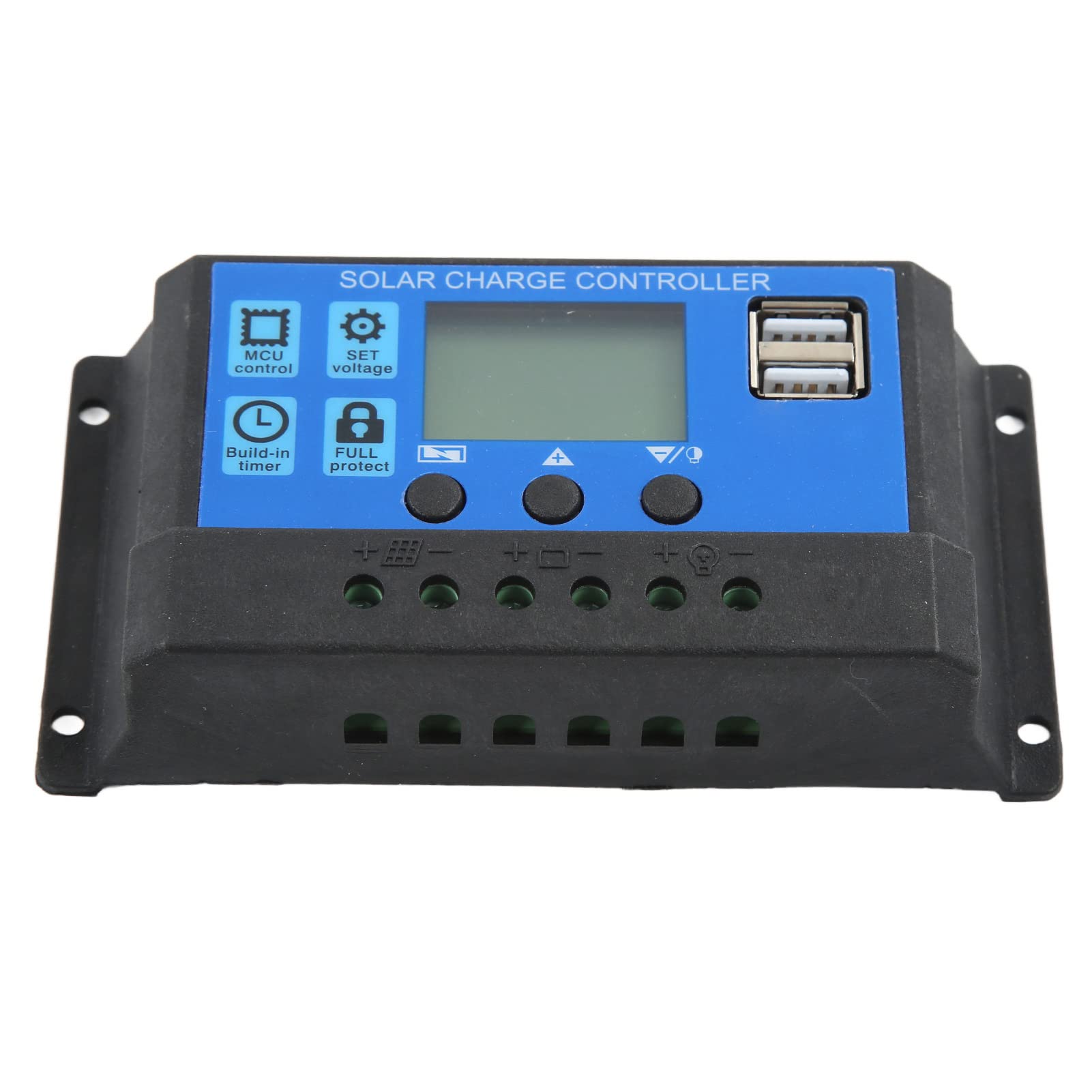 CHICIRIS Pannello Solare Monocristallino 30W 18V con Kit Controller per | Laminazione PET e Silicio Monocristallino, Alta Efficienza, Controller Display LCD, 50 A, 12 V/24 V Automatico, Protezione