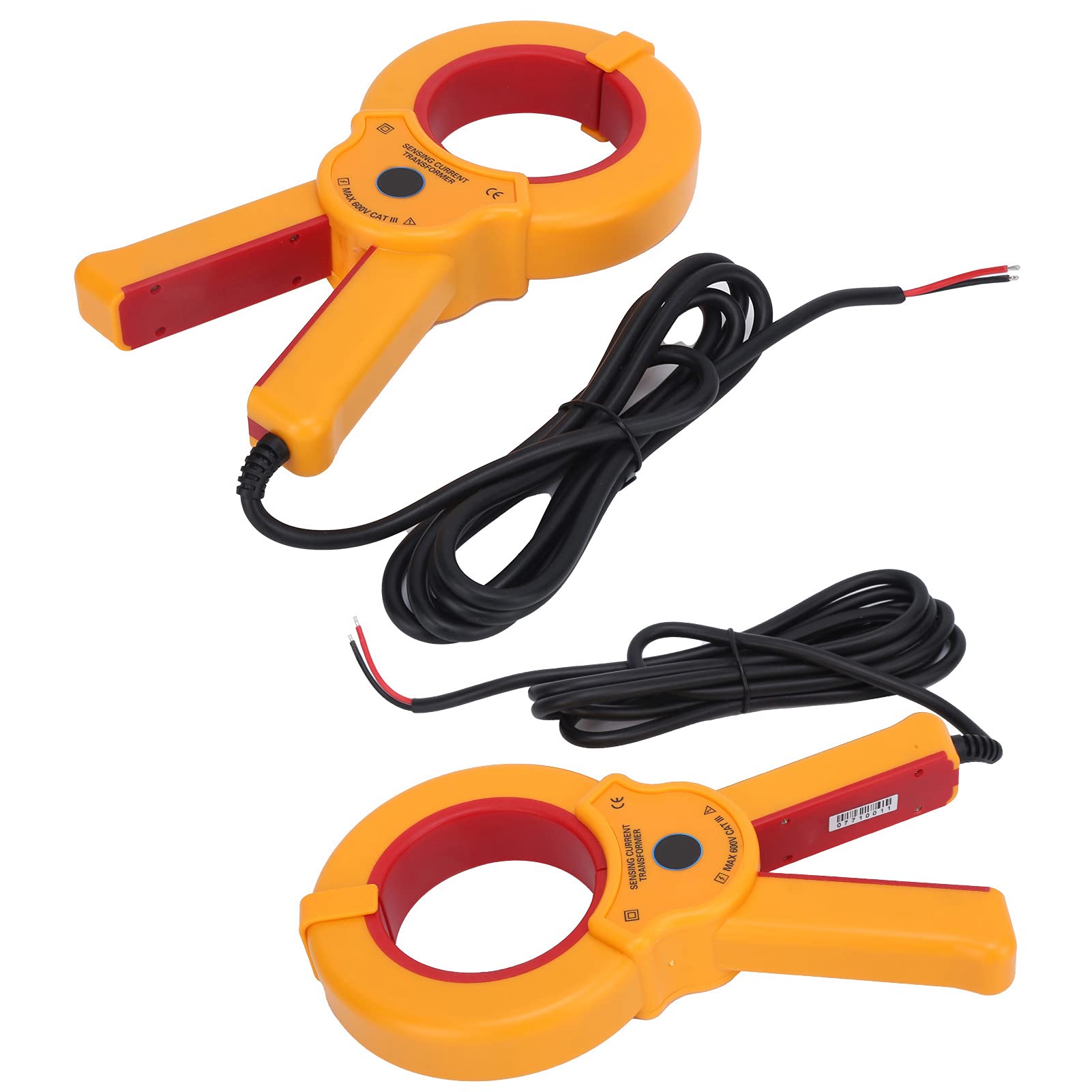 Transformador de Corriente, Sensor de Corriente con Abrazadera de Acero de Silicio ABS, Entrada de 0 A A 1000 A, Mandíbula de 70 Mm, 40 Hz A 1 KHz, para Pruebas de Potencia y Uso de