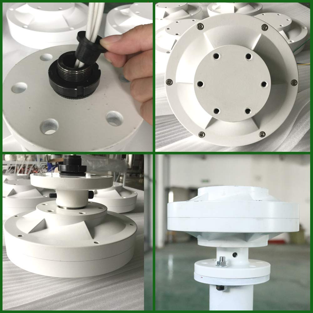 Helix 2000 W, impianto di energia eolica verticale per assi di flessione magnetiche, 24 V, 48 V, 96 V, 220 V, energia eolica, a spirale, da giardino, per esterni