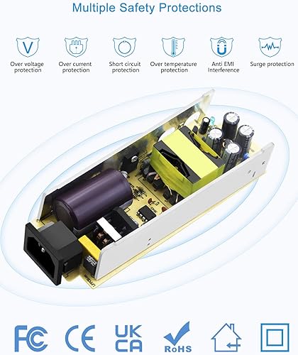 Miniatura 9 de ALITOVE Tira de luz LED azul 32.8ft impermeable IP65 10M 600 LED con fuente de alimentación 12V 10A