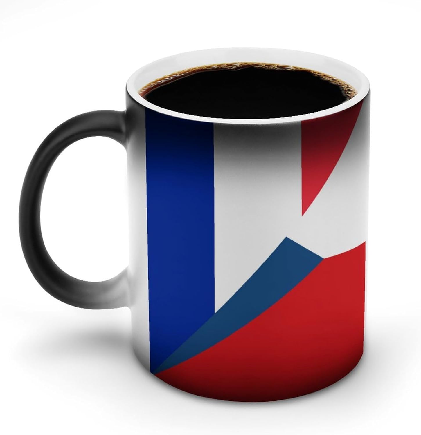 France And Czech Flag Funny Color Changing Coffee Mug Ceramic Magic Cup Personalized Discoloration Tea Mugs